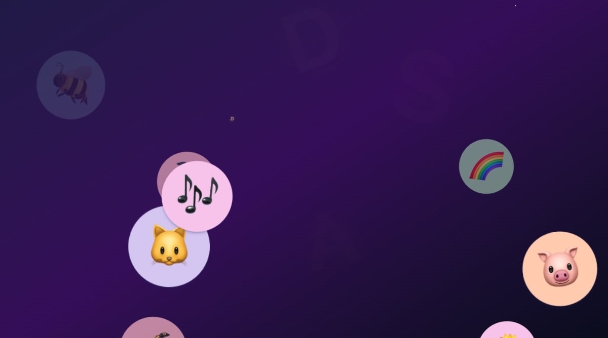 Małe Paluszki - kolorowe emoji na ciemnym tle